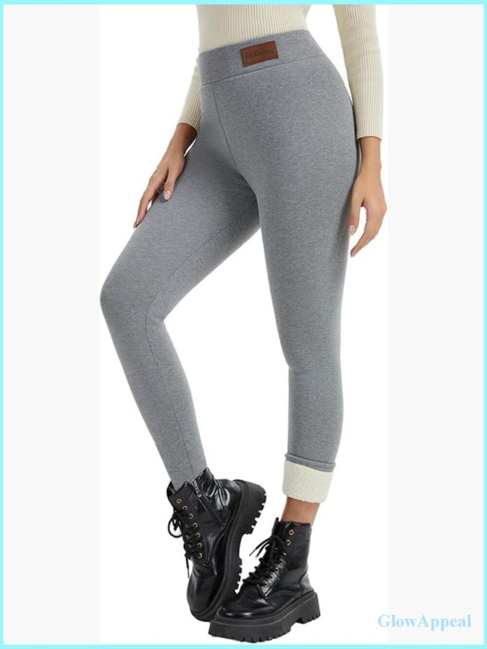 Sherpa Fleece Lined High Waist Thermal Leggings Winter Warm Tights